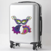 Sticker Belle Mardi Gras Masque et Décorations (Sur valise)