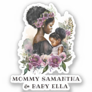 Sticker Belle mère et fille noire (6)
