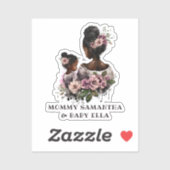 Sticker Belle mère et fille noire (7) (Feuille)