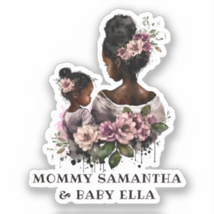 Sticker Belle mère et fille noire (7)