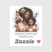 Sticker Belle mère et fille noire (9) (Feuille)