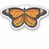 Sticker Belle peinture à papillon orange (Devant)