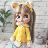 Sticker Belle poupée Blythe grands yeux mode style fun (Devant)