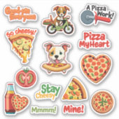 Sticker Belle Série de pizzas de la Saint Valentin (Devant)