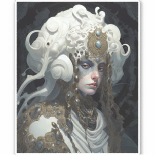 Sticker Belle sorcière Demon Queen Imaginaire Art