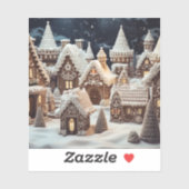 Sticker Belle ville de pain d'épices (Feuille)