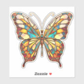 Sticker Belle voiture papillon en verre coloré (Feuille)