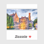 Sticker Belle vue sur Bruges (Feuille)
