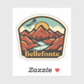 Sticker Bellefonte, Delaware (Feuille)