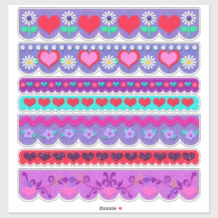 Sticker Belles bordures de style feutre pour la Saint-Vale