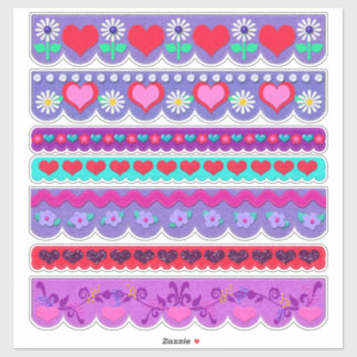 Sticker Belles bordures de style feutre pour la Saint-Vale