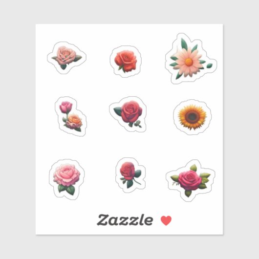 Sticker Belles Fleurs (Feuille)