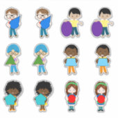 Sticker Belles formes colorées (Devant)