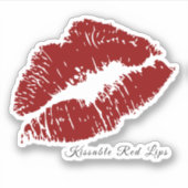Sticker Belles lèvres rouges bissables (Devant)