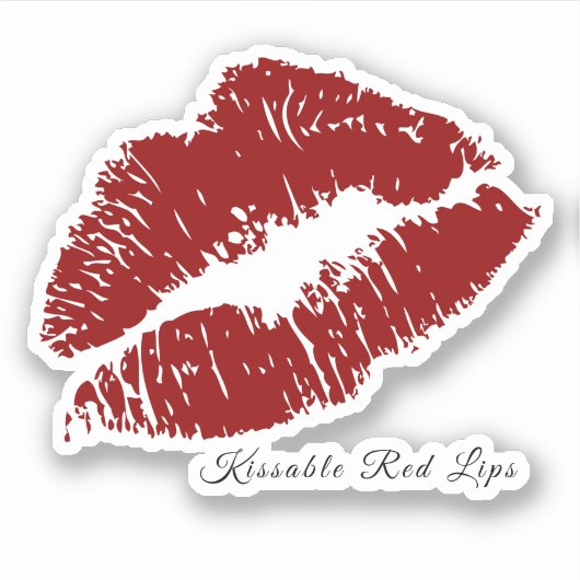 Sticker Belles lèvres rouges bissables (Devant)