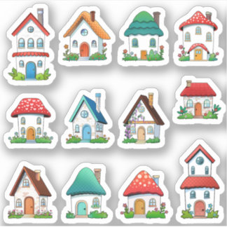 Sticker Belles maisons de fées scrapbooking maisons de des