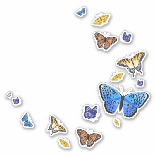 Sticker Belles papillons (Devant)