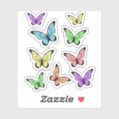 Sticker Belles papillons - esthétique (Feuille)