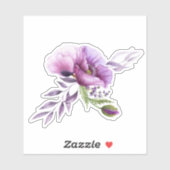 Sticker Belles Poppies pourpres (Feuille)