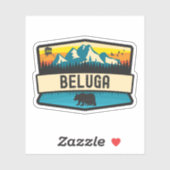 Sticker Beluga, Alaska (Feuille)