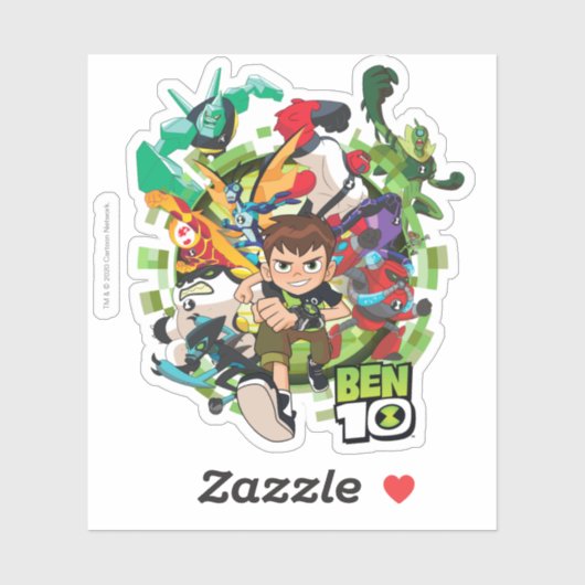 Sticker Ben 10 Alien Rush Graphique (Feuille)