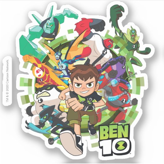 Sticker Ben 10 Alien Rush Graphique (Devant)