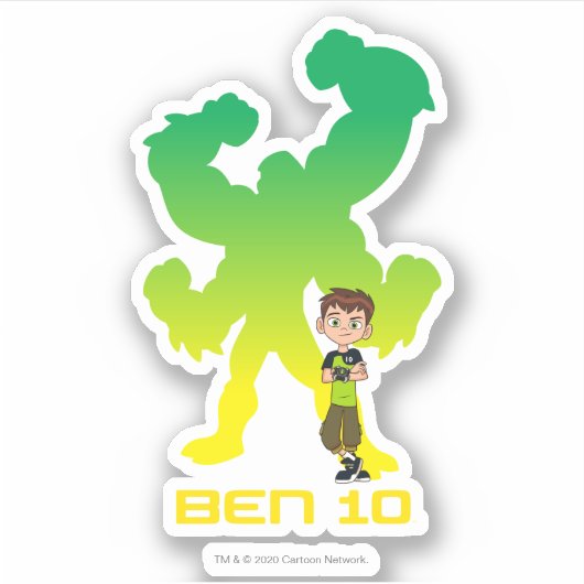 Sticker Ben 10 & Four Arms Shadow (Devant)