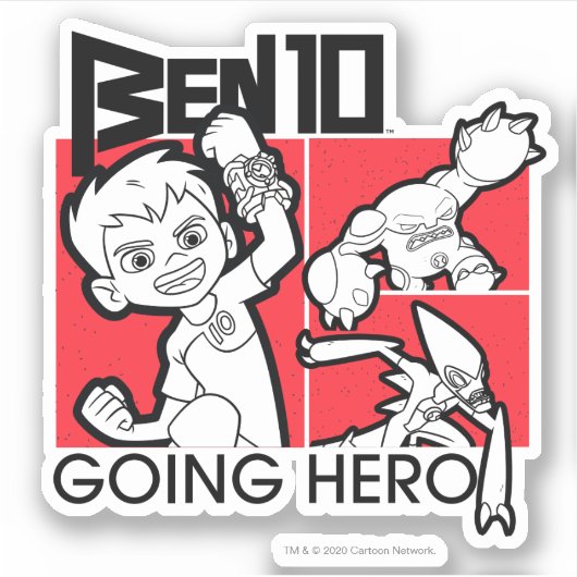 Sticker Ben 10 Going Hero (Devant)