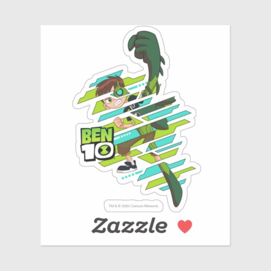Sticker Ben 10 Transformation de l'ADN de Wildvine (Feuille)