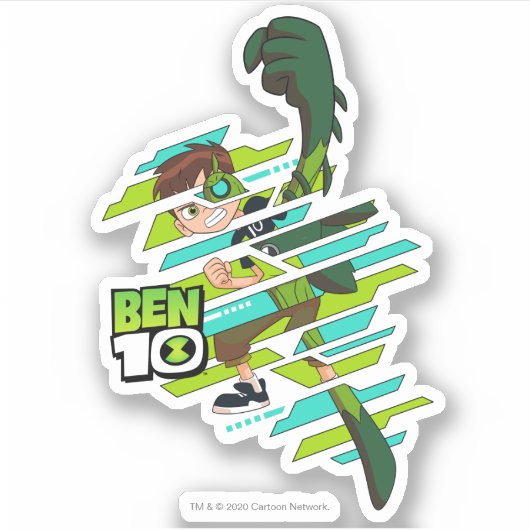 Sticker Ben 10 Transformation de l'ADN de Wildvine (Devant)