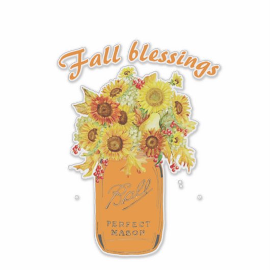 Sticker Bénédictions florales d'automne (Devant)
