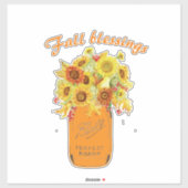 Sticker Bénédictions florales d'automne (Feuille)