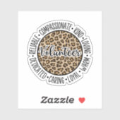 Sticker Bénévolat, Travail Volontaire, Don Pour Bénévole (Feuille)