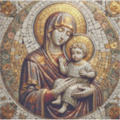 Sticker Béni Mère Marie et Bébé Jésus | Noël (Devant)