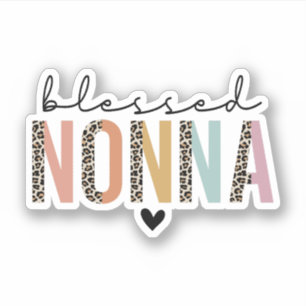 Sticker Béni Nonna Empreinte de léopard Nonna Gift Grand-m