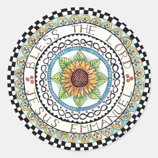 Sticker Bénissez le Seigneur rond (Devant)