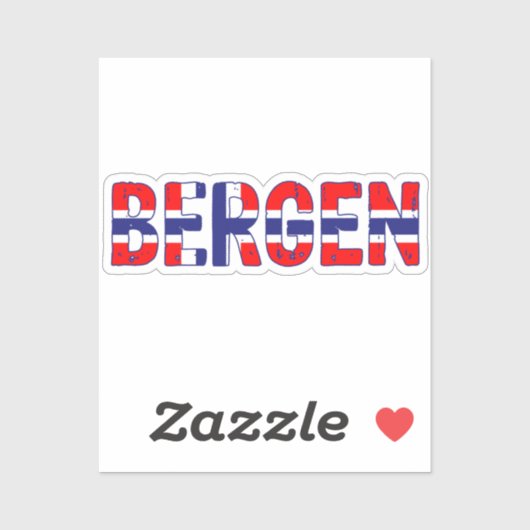 Sticker Bergen Norvège (Feuille)
