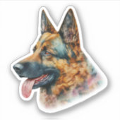 Sticker Berger allemand aquarelle (Devant)