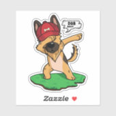 Sticker berger allemand Dabbing (Feuille)
