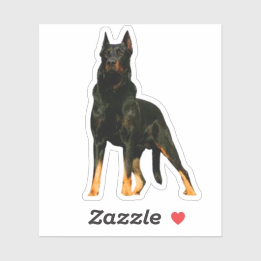 Sticker berger allemand, noir (Feuille)