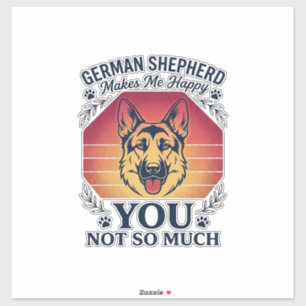 Sticker Berger Allemand Toi Chien Rétro Crépuscule Pattes_