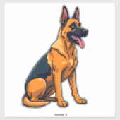 Sticker Berger belge Malinois (1) (Feuille)