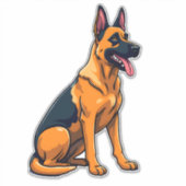 Sticker Berger belge Malinois (1) (Devant)