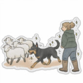 Sticker Berger de Beauce - Travail (Devant)