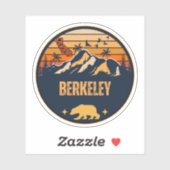 Sticker Berkeley, Californie (Feuille)