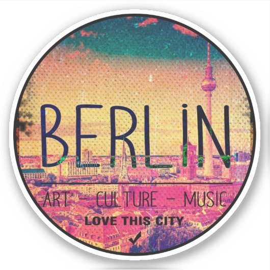 Sticker Berlin vintage (Devant)