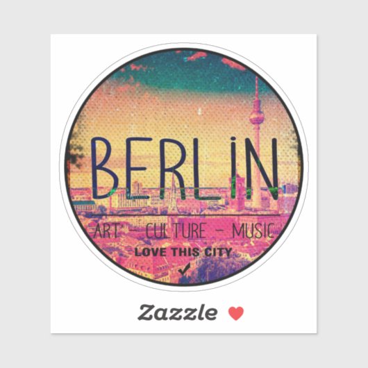 Sticker Berlin vintage (Feuille)