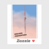 Sticker Berliner Fernsehturm, tour de télévision de Berlin (Feuille)