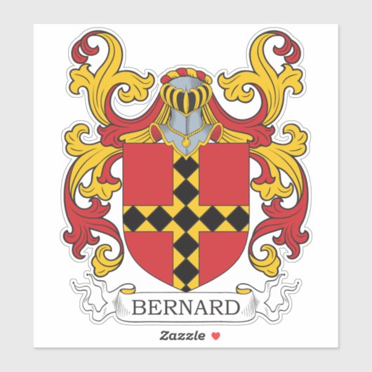 Sticker Bernard Family Crest (Feuille)