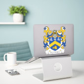 Sticker Bernard Family Crest (Ordinateur portable sur le bureau)